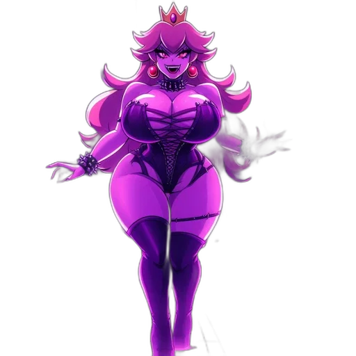 dress, crown, creature, concept art, vaporwave, pixel art, fantasy art, neon lights transparent PNG cut-out