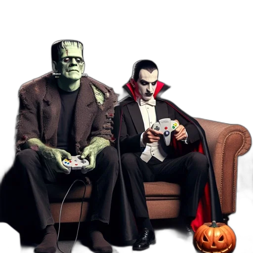 mask, concept art, comic book art, 3d render, pixel art, two, classic, horror transparent PNG cut-out