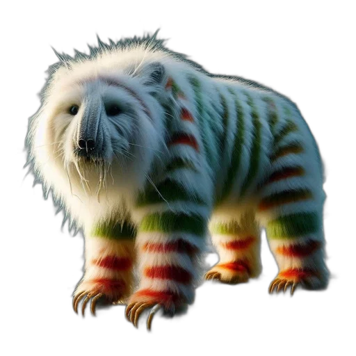 creature, animal, dragon, hair, 3d render, concept art, photorealistic, fantasy art transparent PNG cut-out