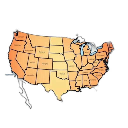 united, states, time, zones transparent PNG cut-out