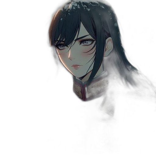 face, mask, creature, robot, watercolor, anime, concept art, photorealistic transparent PNG cut-out