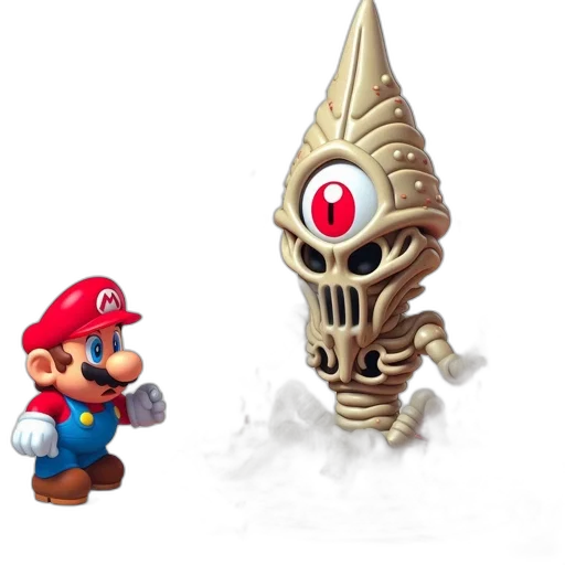 creature, staff, concept art, 3d render, pixel art, mario, wario, brothers transparent PNG cut-out
