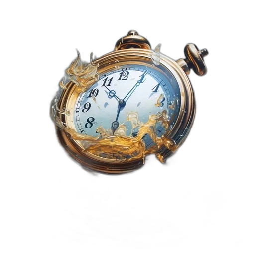 jewelry, photorealistic, 3d render, abstract, scene, shows, golden, stopwatch transparent PNG cut-out