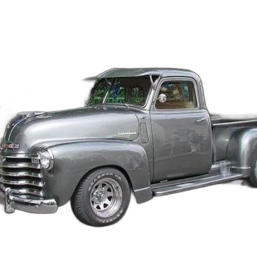 car, photorealistic, 3d render, concept art, classic, gray, chevrolet, pickup transparent PNG cut-out
