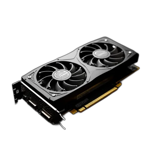 3d render, close-up, image, black, computer, graphics, card, two transparent PNG cut-out