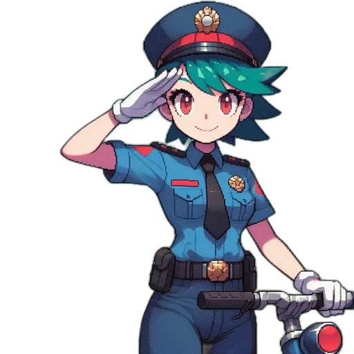 staff, weapon, hat, robot, anime, concept art, pixel art, vaporwave transparent PNG cut-out