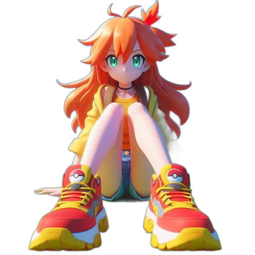 shoes, robot, creature, dress, 3d render, concept art, pixel art, anime transparent PNG cut-out