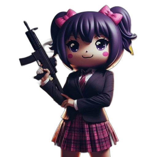 weapon, animal, staff, anime, pixel art, concept art, cartoon, chibi-styled transparent PNG cut-out