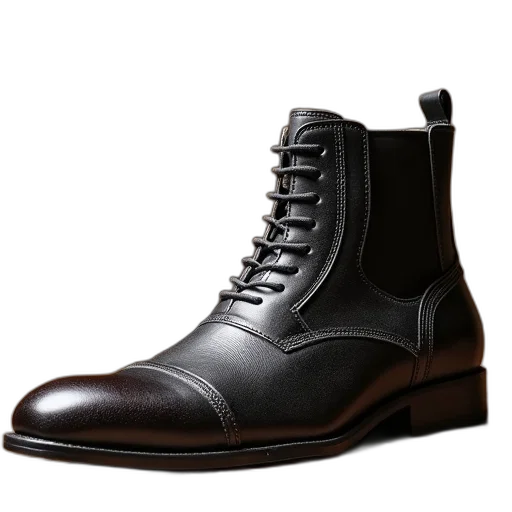 shoes, photorealistic, 3d render, men, leather, neopree transparent PNG cut-out