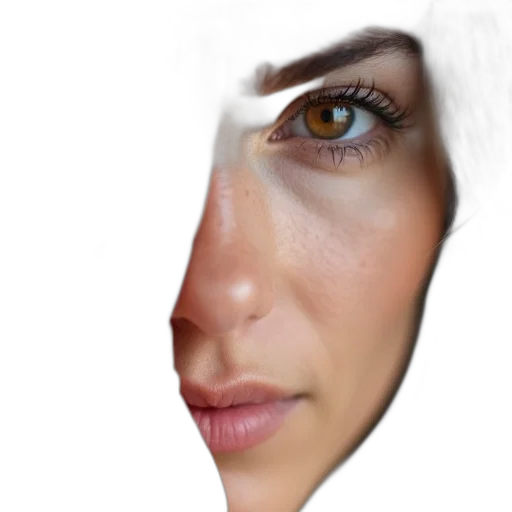 face, mask, robot, jewelry, photorealistic, 3d render, concept art, oil painting transparent PNG cut-out
