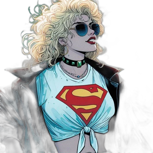 comic book art, concept art, cartoon, fantasy art, unconventional, portrait, features, woman transparent PNG cut-out