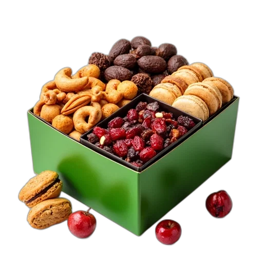 food, 3d render, photorealistic, colorful, assortment, nuts, dried, fruits transparent PNG cut-out