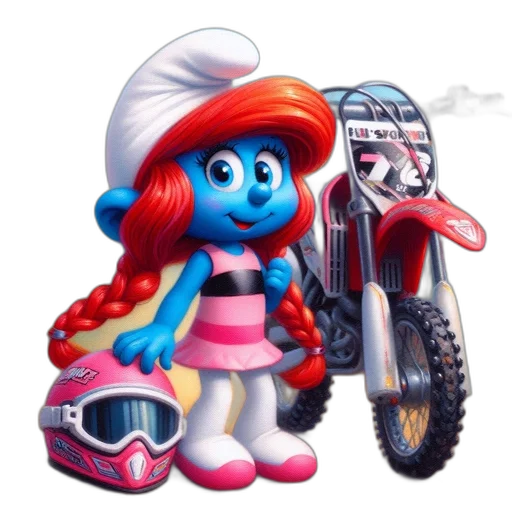 robot, car, concept art, 3d render, cartoon, photorealistic, blue, smurf transparent PNG cut-out