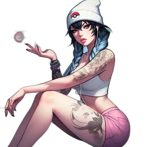 dress, hat, concept art, comic book art, fantasy art, cartoon, pastel, animated transparent PNG cut-out