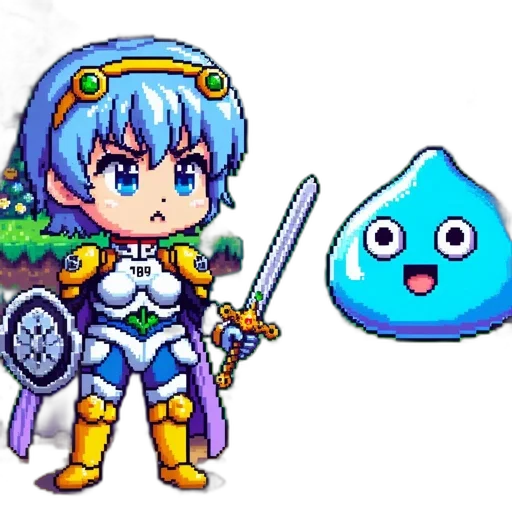 sword, weapon, staff, pixel art, concept art, fantasy art, anime, underwater transparent PNG cut-out