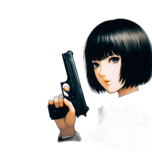 weapon, robot, face, staff, concept art, anime, pixel art, photorealistic transparent PNG cut-out