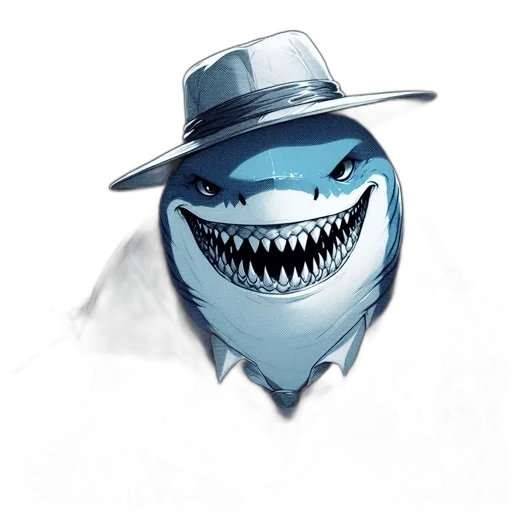 hat, creature, mask, concept art, comic book art, fantasy art, cartoon, blue transparent PNG cut-out