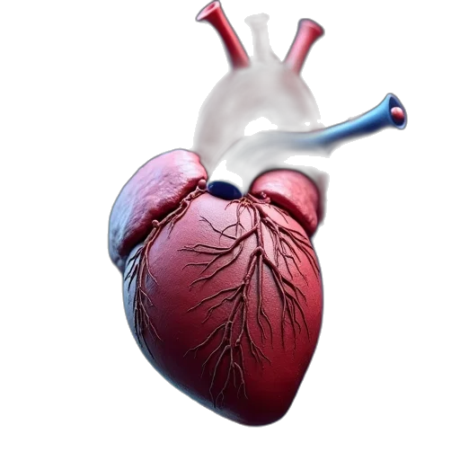 3d render, photorealistic, cardiology, medical transparent PNG cut-out