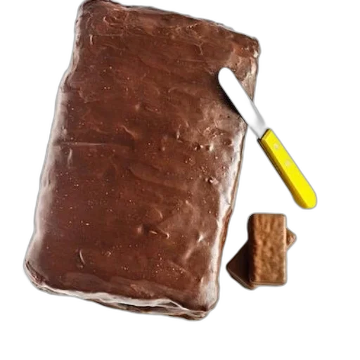 food, weapon, staff, jacket, chocolate, frosted, cake, white transparent PNG cut-out