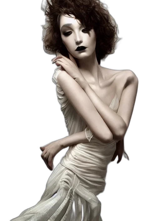 dress, jewelry, face, hair transparent PNG cut-out
