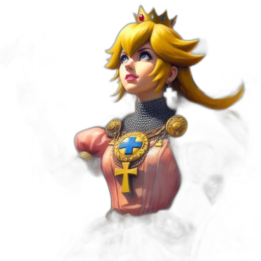 crown, dress, jewelry, staff, concept art, fantasy art, pixel art, 3d render transparent PNG cut-out