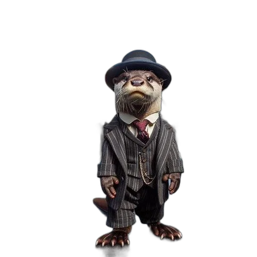 staff, animal, hat, 3d render, concept art, photorealistic, cartoon, small transparent PNG cut-out