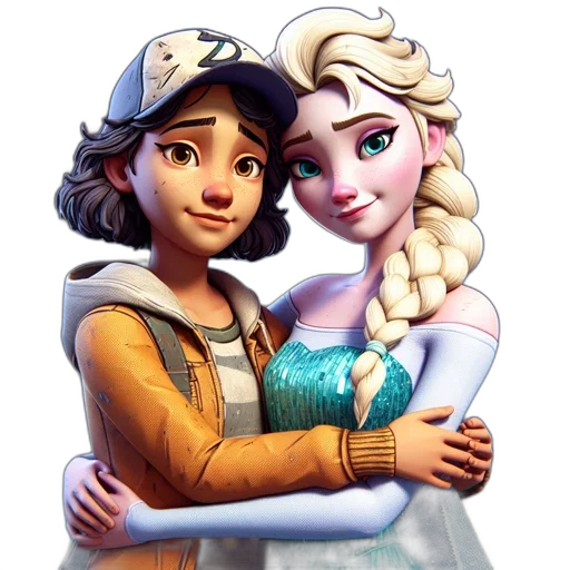 3d render, concept art, fantasy art, photorealistic, snow, underwater, two, animated transparent PNG cut-out