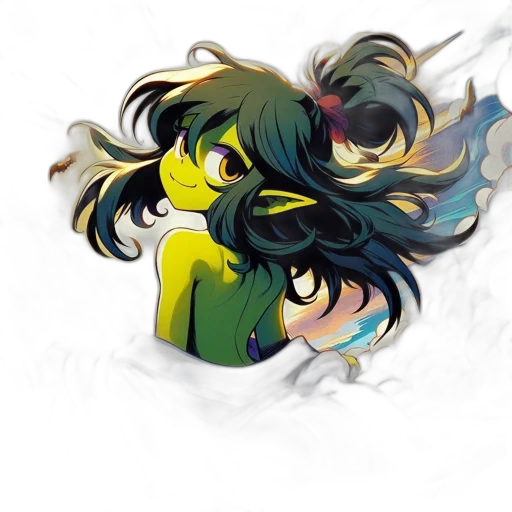 hair, mask, face, dragon, anime, concept art, pixel art, fantasy art transparent PNG cut-out