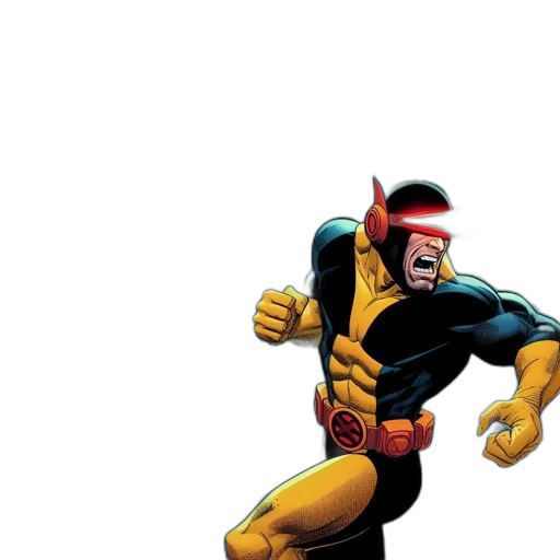 comic book art, concept art, panel, sinister, monster, attacks, superhero, possibly transparent PNG cut-out