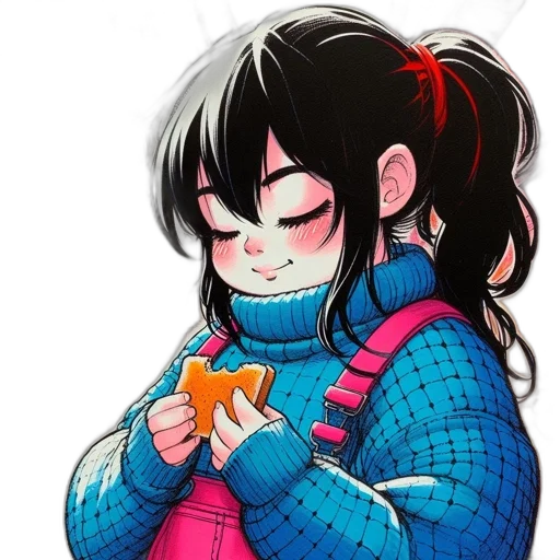 food, jacket, creature, dragon, anime, pixel art, concept art, vaporwave transparent PNG cut-out