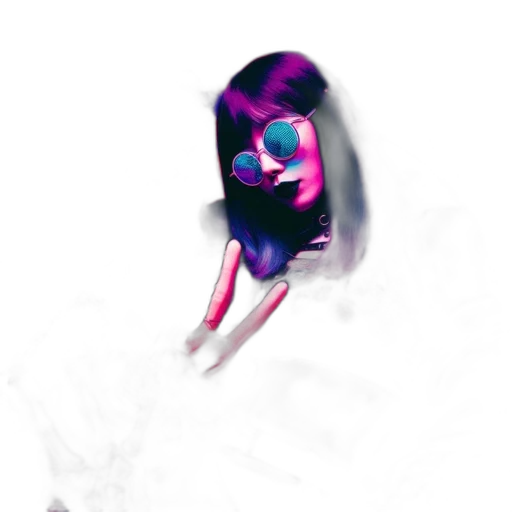 mask, flower, jewelry, creature, concept art, 3d render, vaporwave, pixel art transparent PNG cut-out