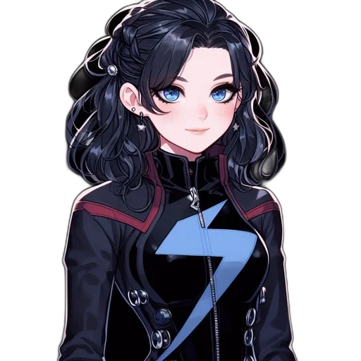 jacket, staff, cartoon, anime, pixel art, comic book art, blue, dark transparent PNG cut-out