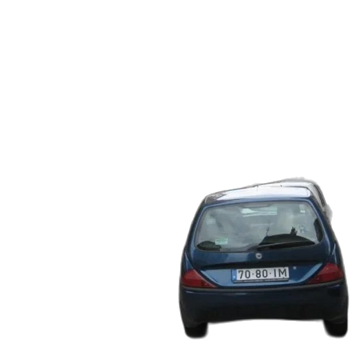 car, 3d render, photorealistic, blue, license, plate, 70-80-1m, parked transparent PNG cut-out