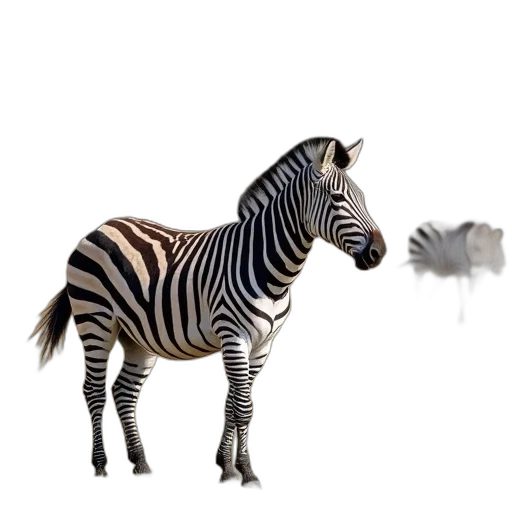 animal, creature, 3d render, concept art, photorealistic, fantasy art, zebra, standing transparent PNG cut-out