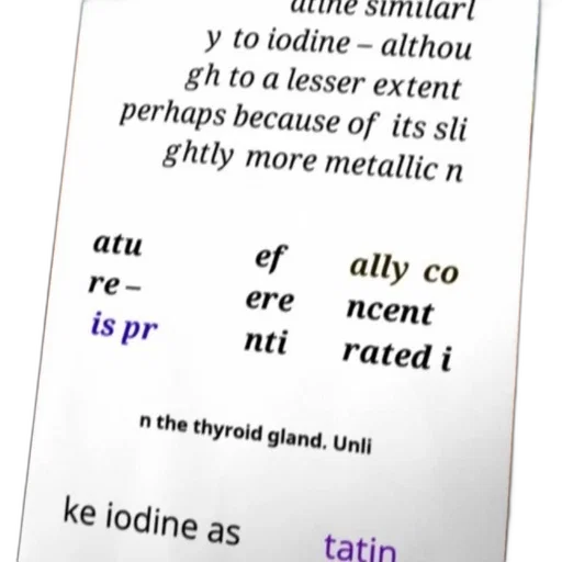 text-based, image, discussing, preference, iodine, over, astatine, thyroid transparent PNG cut-out