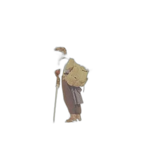 staff, creature, umbrella, animal, concept art, 3d render, fantasy art, pixel art transparent PNG cut-out
