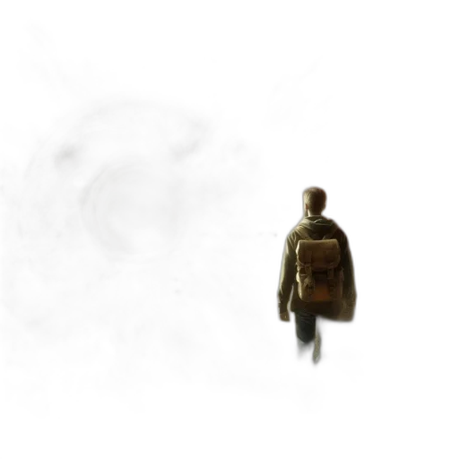 jacket, robot, creature, face, concept art, comic book art, pixel art, watercolor transparent PNG cut-out