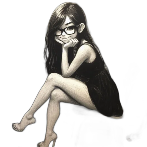 dress, face, mask, hair, cartoon, fantasy art, concept art, comic book art transparent PNG cut-out