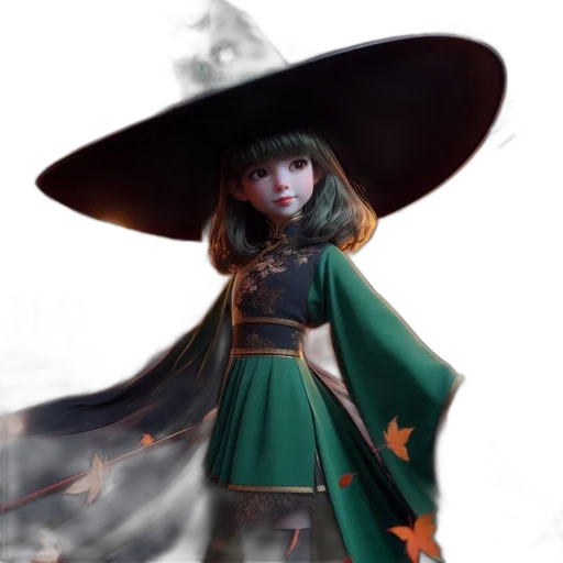 staff, hat, dress, mask, fantasy art, concept art, 3d render, photorealistic transparent PNG cut-out