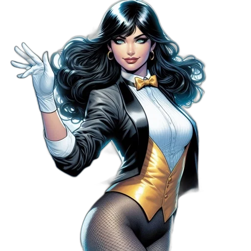comic book art, concept art, cartoon, female, superhero, stands, dynamic, pose transparent PNG cut-out