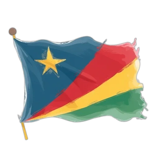 mauritius, flag, vector, illustration, white, background transparent PNG cut-out