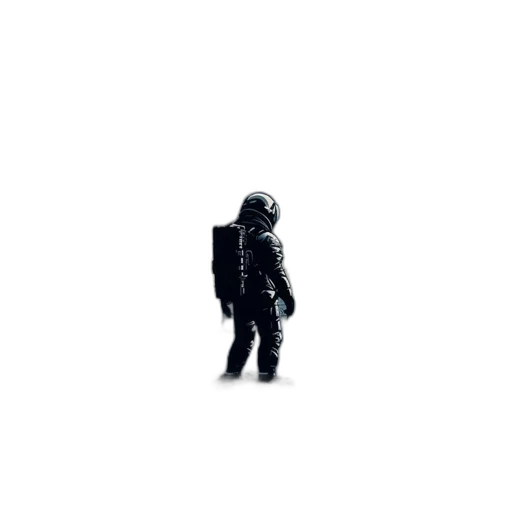 robot, jacket, creature, animal, concept art, pixel art, 3d render, outer space transparent PNG cut-out