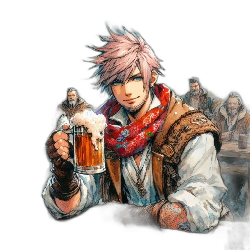 jacket, dragon, concept art, fantasy art, pixel art, watercolor, snow, man transparent PNG cut-out