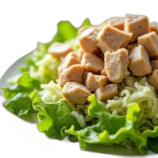food, 3d render, close-up, view, salad, shredded, lettuce, chopped transparent PNG cut-out