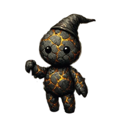 creature, staff, robot, mask, concept art, 3d render, fantasy art, pixel art transparent PNG cut-out