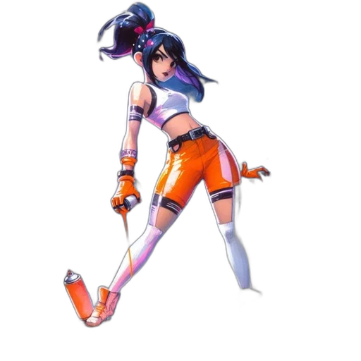 staff, weapon, concept art, 3d render, cyberpunk, anime, neon, colorful transparent PNG cut-out