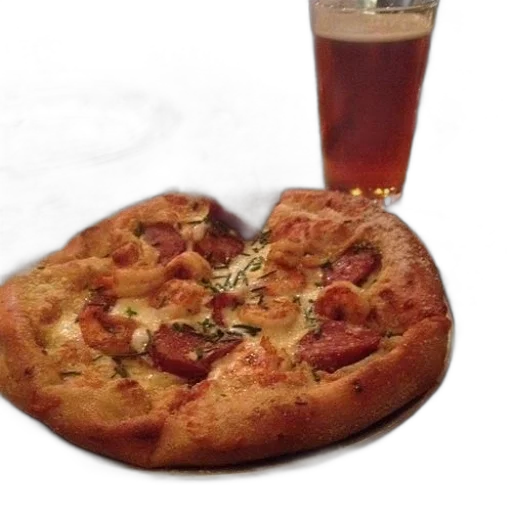 food, 3d render, pizza, sausage transparent PNG cut-out