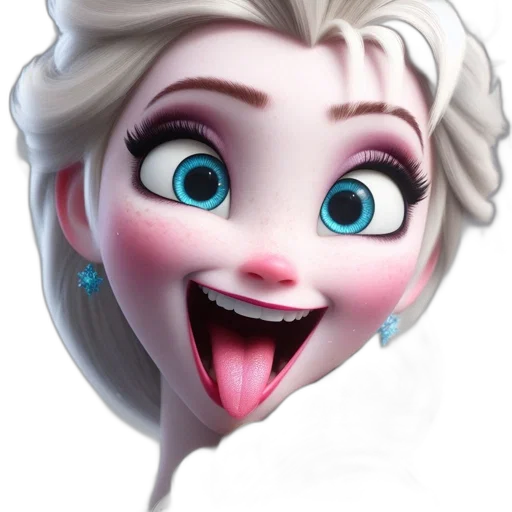 face, 3d render, photorealistic, cartoon, concept art, animated, female, character transparent PNG cut-out