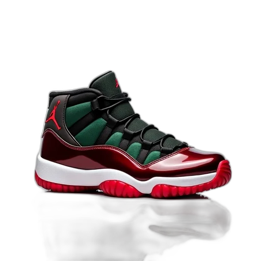 shoes, 3d render, close-up, single, sneaker, red, sole, white transparent PNG cut-out