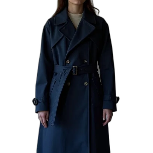 jacket, dress, staff, concept art, dark, blue, navy, trench transparent PNG cut-out
